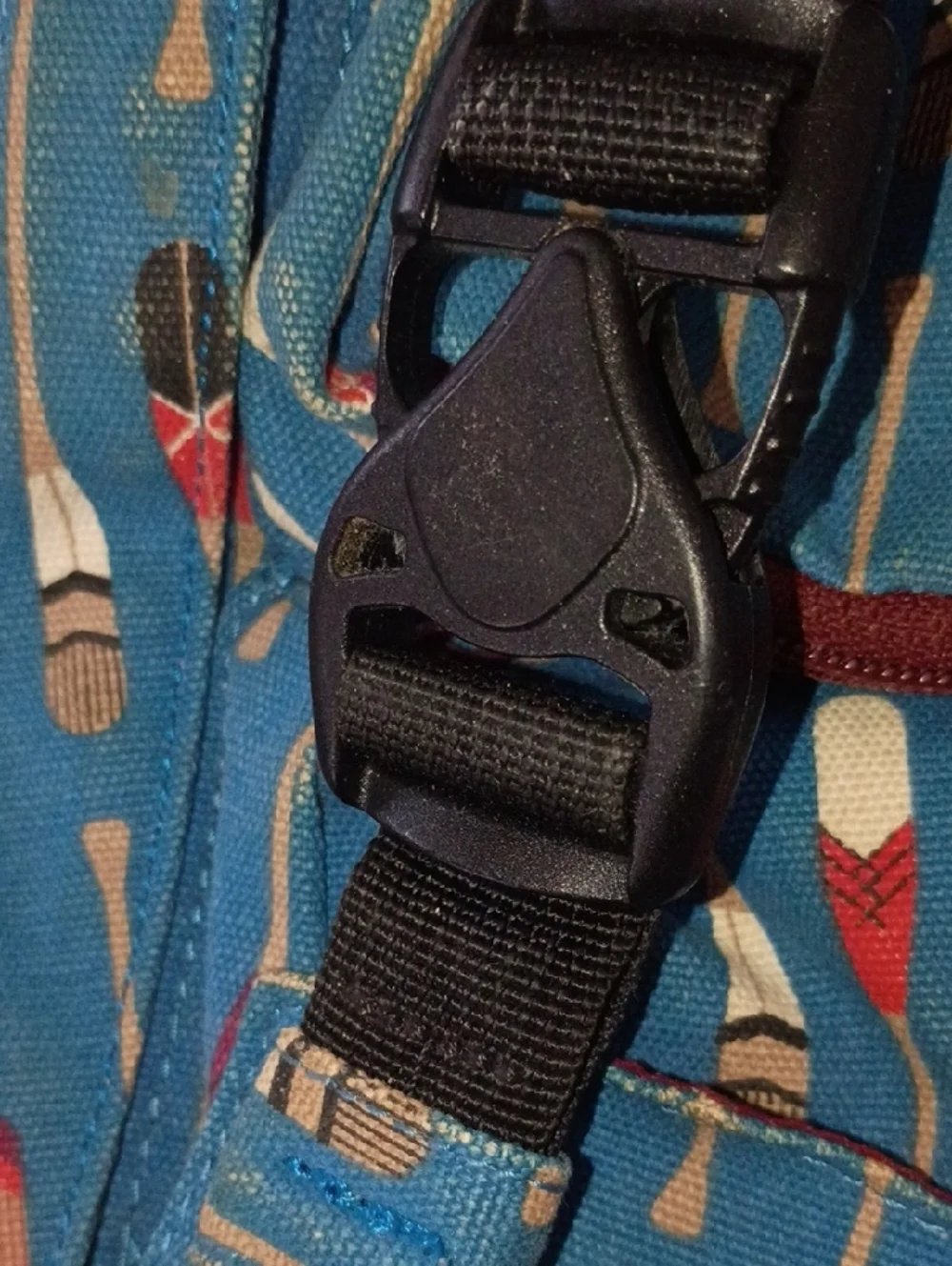 Kavu Teal Sling Bag with Red Dot Logo - Picture 11 of 16